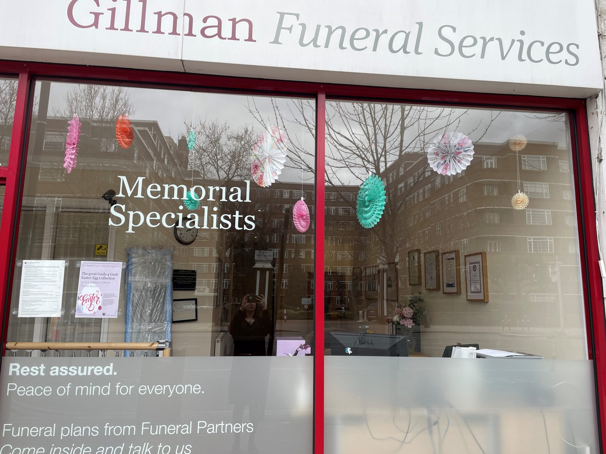 Mothers’ Day Window Display Gillman Funeral Service